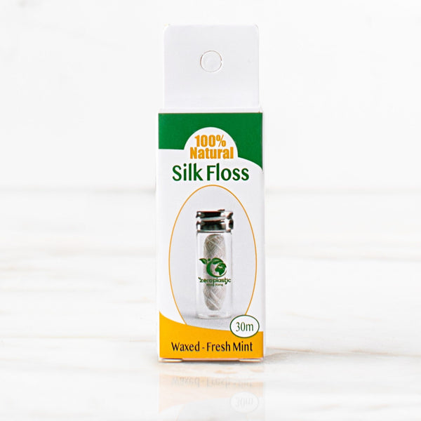 Silk Dental Floss in Glass Bottle 30m