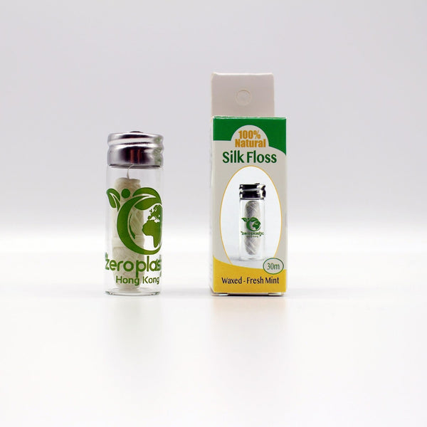 Silk Dental Floss in Glass Bottle 30m