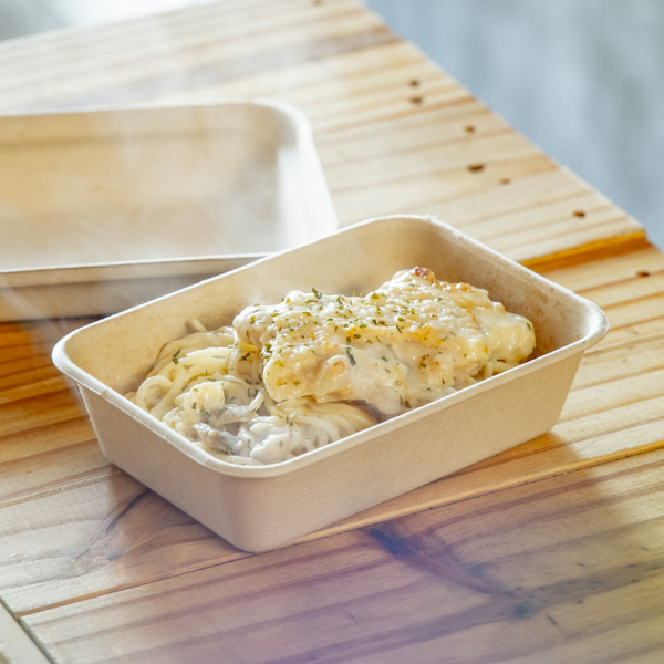 Bagasse Salad Tray + Lid - 1000ML