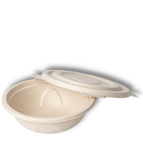 Bagasse Soup Bowl + Lid - 750ML or 1050ML