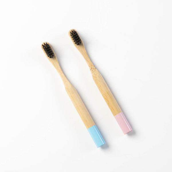 Bamboo Toothbush Kids Blue & Pink
