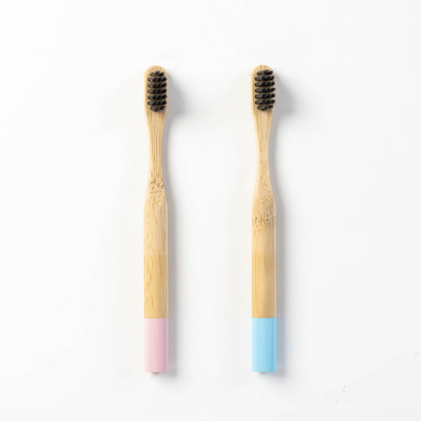 Bamboo Toothbush Kids Blue & Pink