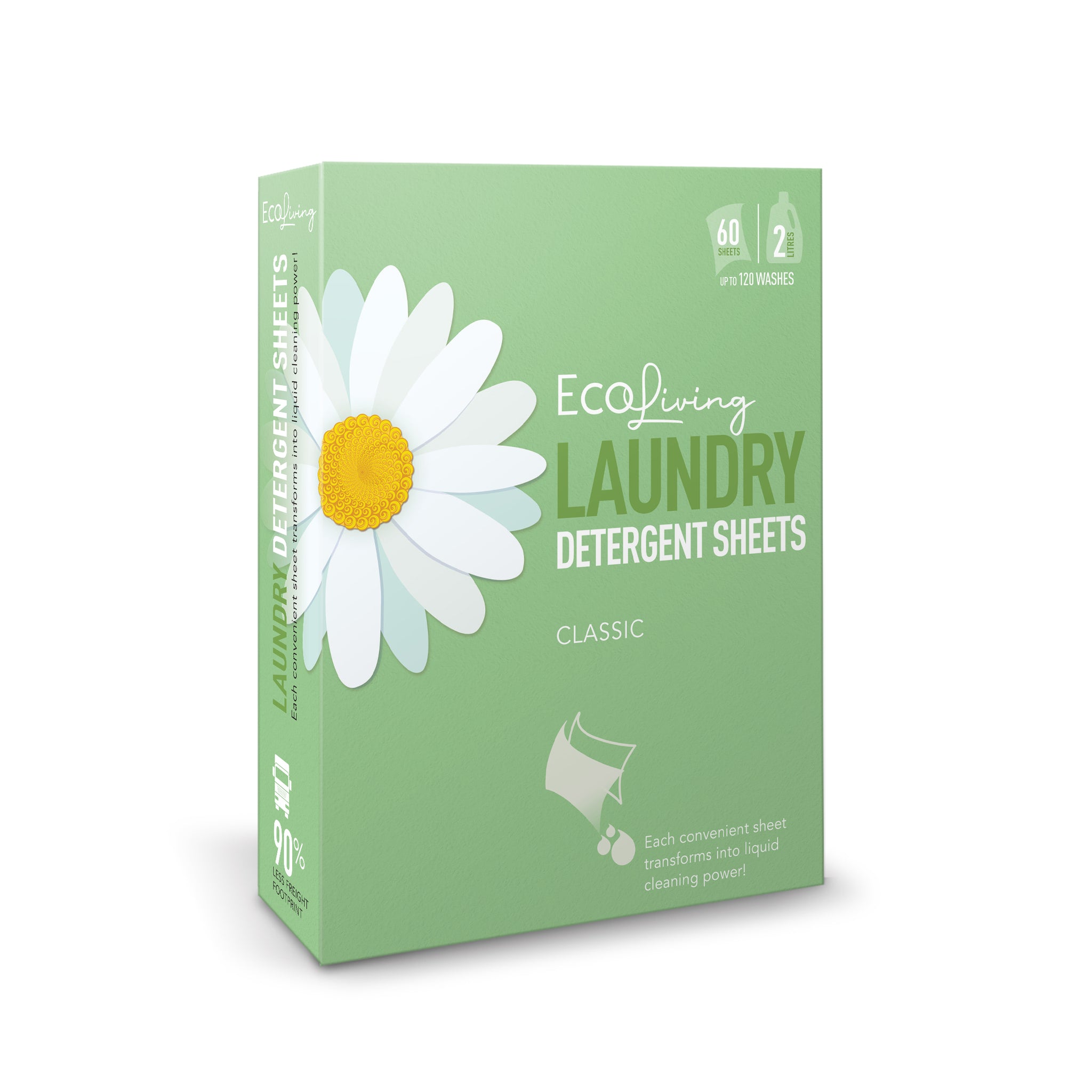 Eco Living Laundry Detergent Strips - Classic Flowers (60 Load)