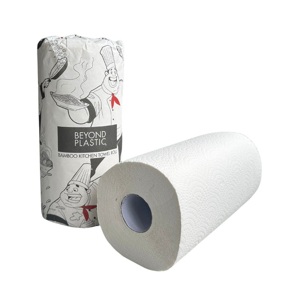 Bamboo Kitchen Towel Roll (White) - 2 Ply - 75 Sheets