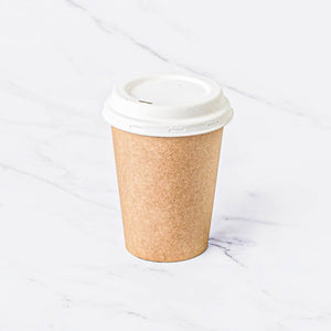 Bamboo Pulp Coffee Cup and Paper Lid  8 & 13 Oz