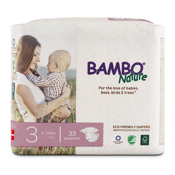 丹麥無敏環保嬰兒紙尿片, Size-3, S, 4-9 Kg, 33 片/包