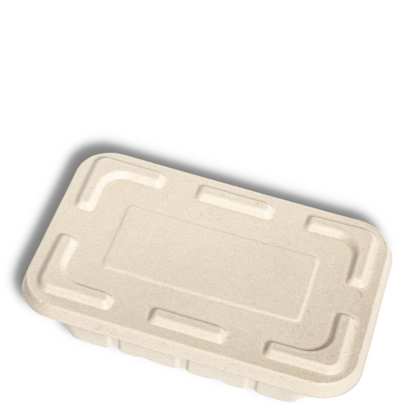 Bagasse Food Tray + Lid - 1300ML