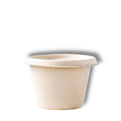 Bagasse Sauce Cup + Lid - 59ML or 118ML