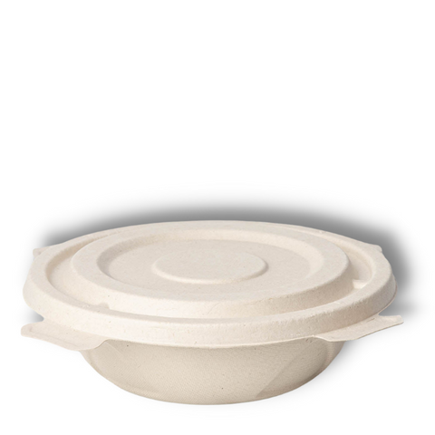 Bagasse Soup Bowl + Lid - 750ML or 1050ML