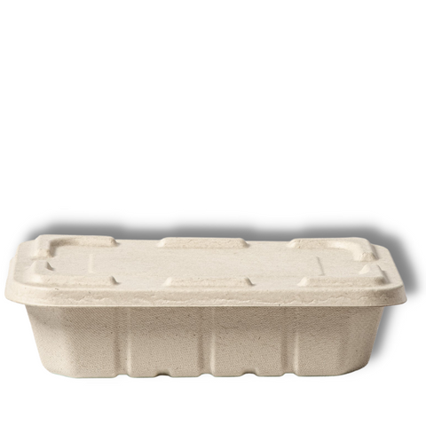 Bagasse Food Tray + Lid - 1300ML