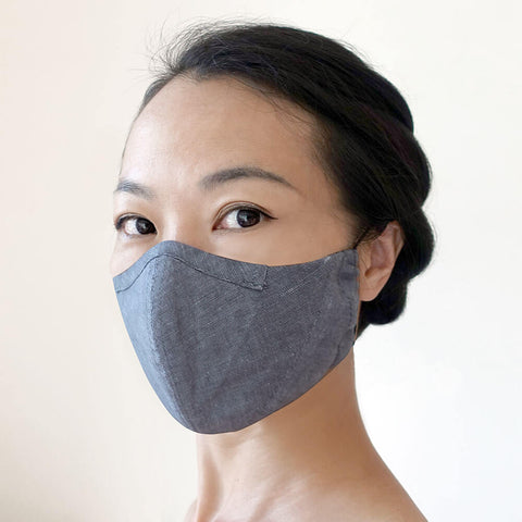 Reusable hand-crafted face mask LIGHT GREY
